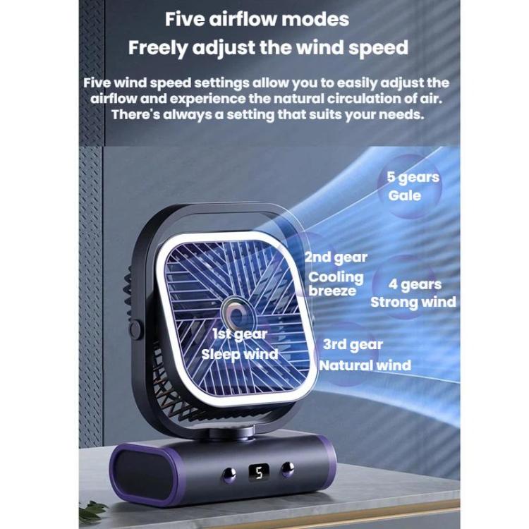 Mini ventilatore da tavolo/ufficio silenzioso con porta USB e montaggio a parete., Gray Plug-in, Gray Rechargeable 1200mAh, Gray Rechargeable Oscillating 2400mAh, White Plug-in, White Rechargeable 1200mAh, White Rechargeable Oscillating 2400mAh