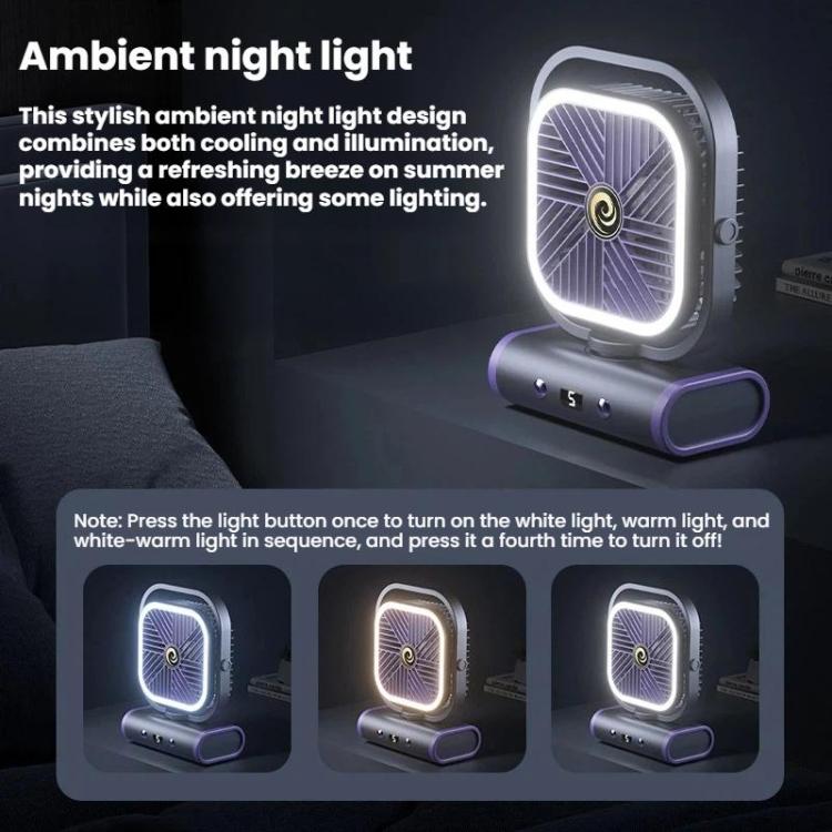 Mini ventilatore da tavolo/ufficio silenzioso con porta USB e montaggio a parete., Gray Plug-in, Gray Rechargeable 1200mAh, Gray Rechargeable Oscillating 2400mAh, White Plug-in, White Rechargeable 1200mAh, White Rechargeable Oscillating 2400mAh
