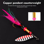 Set 12 esche spinnerbait da pesca con ami tripli