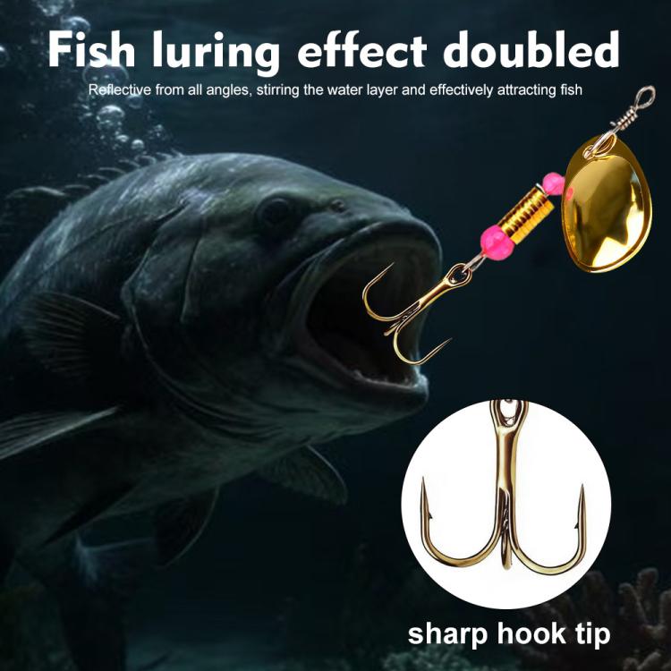 Set 12 esche spinnerbait da pesca con ami tripli