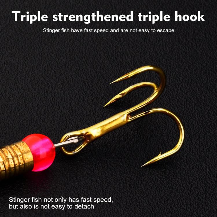 Set 12 esche spinnerbait da pesca con ami tripli
