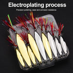 Set esche artificiali PROBEROS 9 pezzi cucchiaini pesca