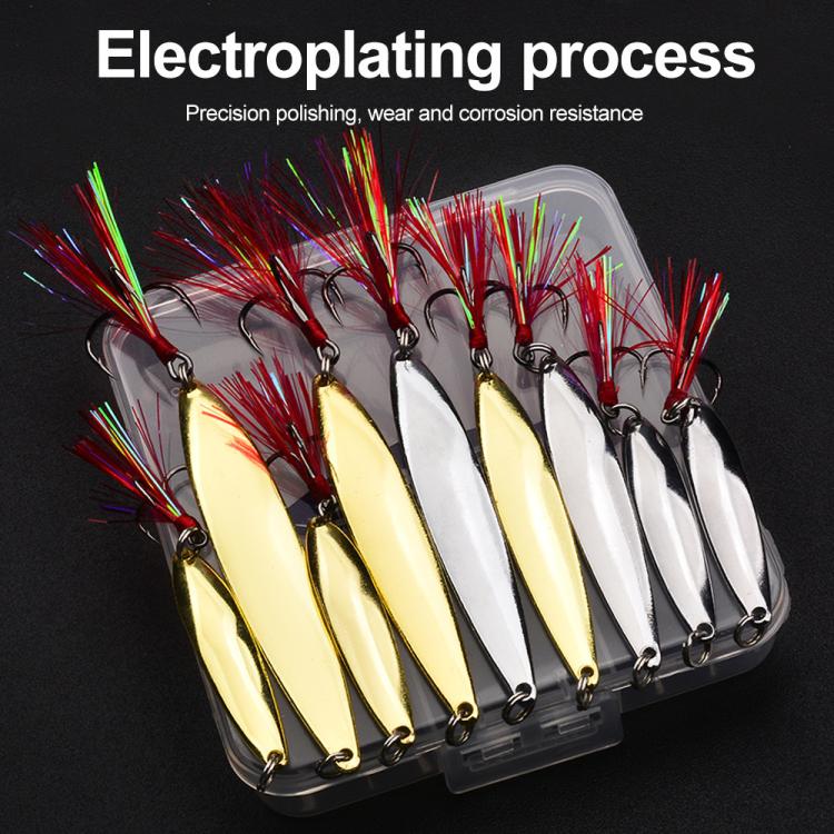 Set esche artificiali PROBEROS 9 pezzi cucchiaini pesca