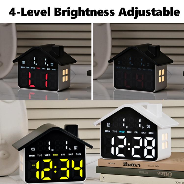 Sveglia digitale a forma di casa con luce notturna e doppia svegl