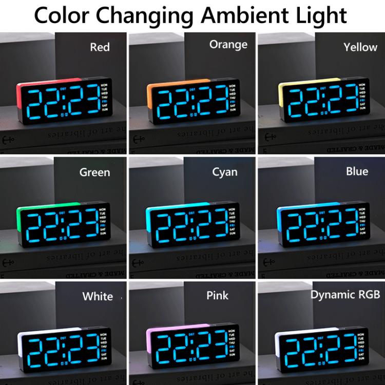 Sveglia digitale con luce notturna RGB a forma di L