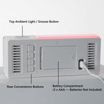 Sveglia digitale con luce notturna RGB a forma di L