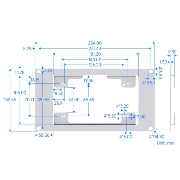 Pannello di montaggio 3U Waveshare 34390 per display DSI Raspberry Pi - immagine 5