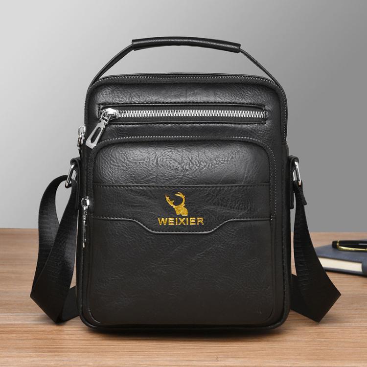 Borsa a tracolla verticale uomo in pelle PU 25x21x8 cm