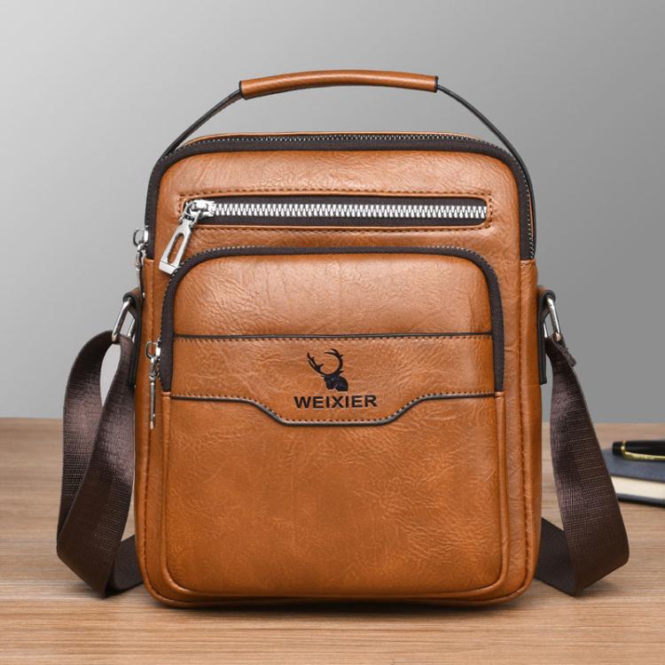 Borsa a tracolla verticale uomo in pelle PU 25x21x8 cm