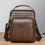 Borsa a tracolla verticale uomo in pelle PU 25x21x8 cm