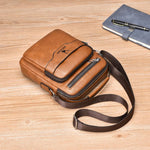 Borsa a tracolla verticale uomo in pelle PU 25x21x8 cm