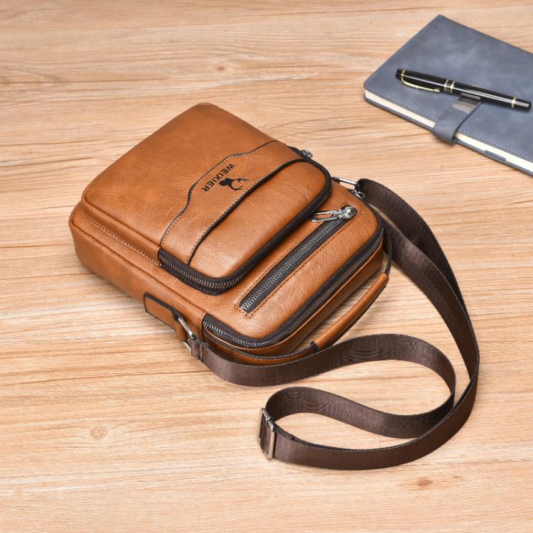 Borsa a tracolla verticale uomo in pelle PU 25x21x8 cm