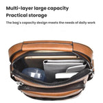 Borsa a tracolla verticale uomo in pelle PU 25x21x8 cm