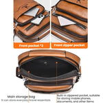 Borsa a tracolla verticale uomo in pelle PU 25x21x8 cm