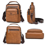 Borsa a tracolla verticale uomo in pelle PU 25x21x8 cm