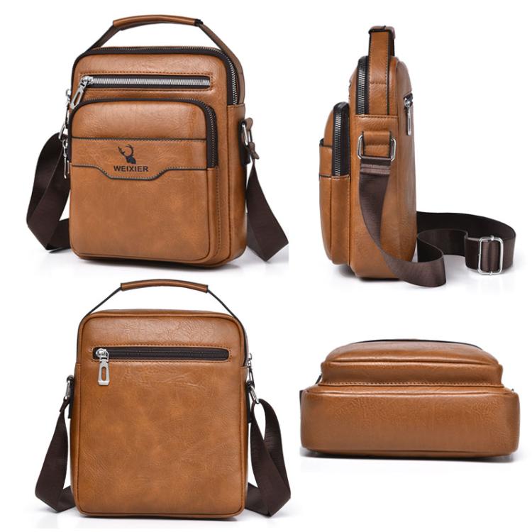 Borsa a tracolla verticale uomo in pelle PU 25x21x8 cm
