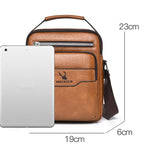 Borsa a tracolla verticale uomo in pelle PU 25x21x8 cm