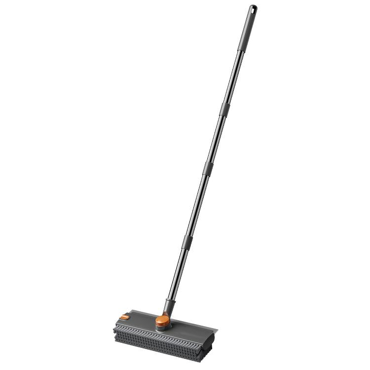 Spazzola pavimenti 2 in 1 con manico lungo e tergivetro