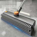 Spazzola pavimenti 2 in 1 con manico lungo e tergivetro