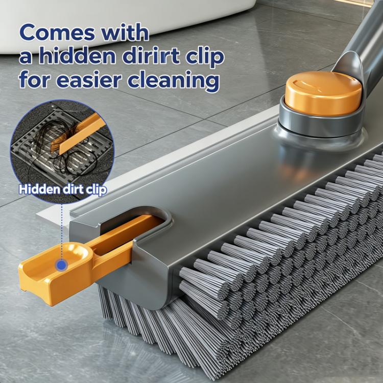 Spazzola pavimenti 2 in 1 con manico lungo e tergivetro