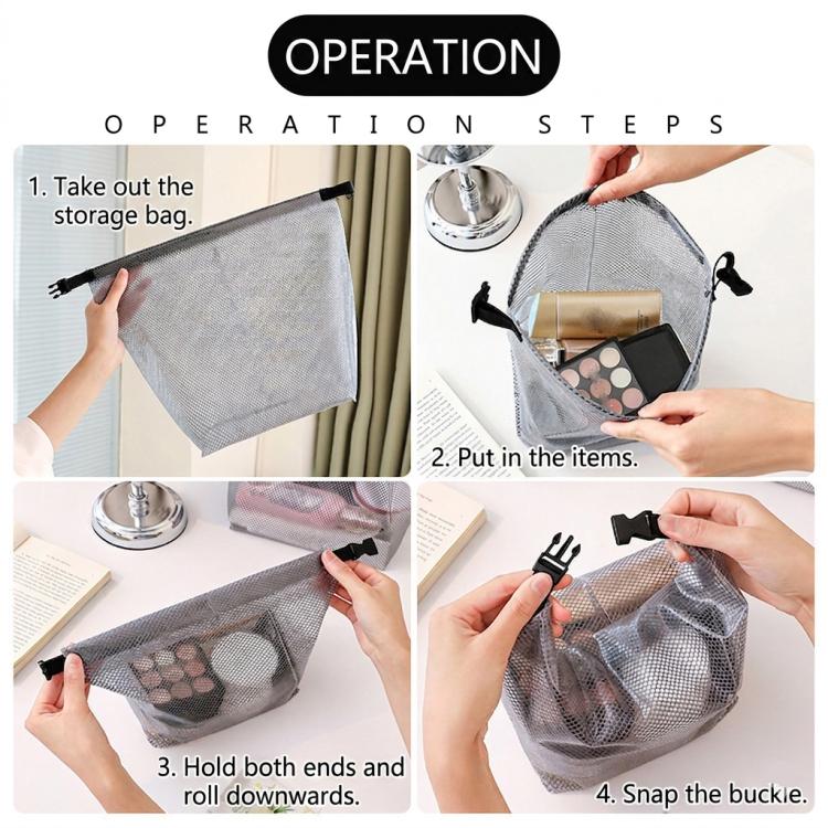 Borsa da toilette impermeabile in rete EVA trasparente