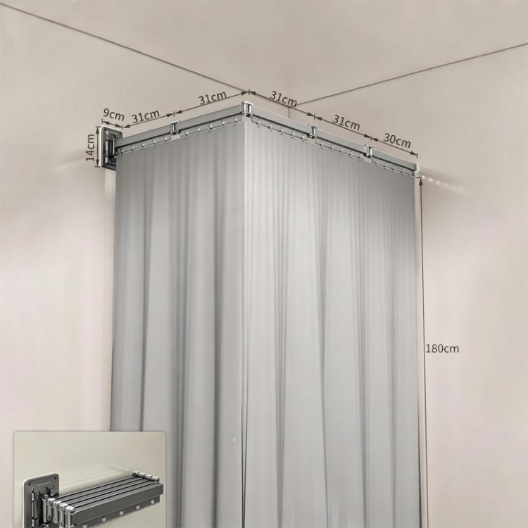 Tenda da doccia pieghevole impermeabile per bagno
