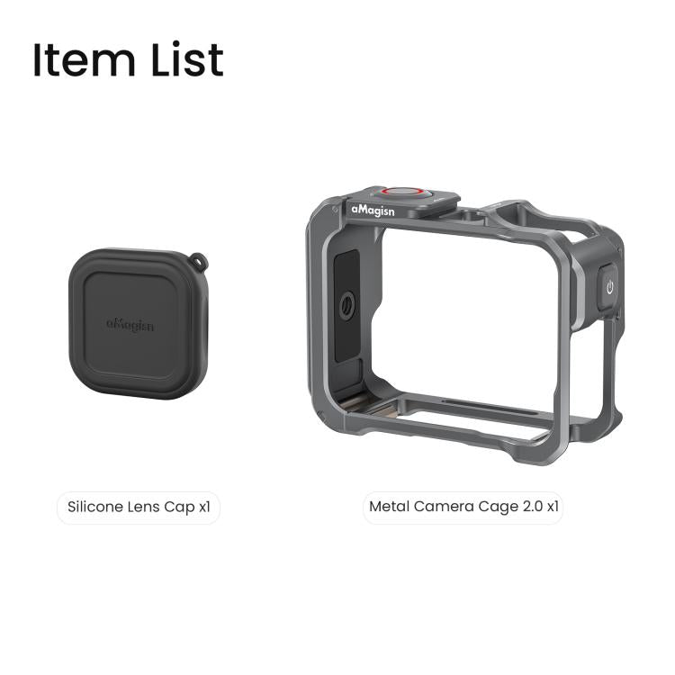 Gabbia in metallo per Insta360 Ace Pro 2 con attacco slitta