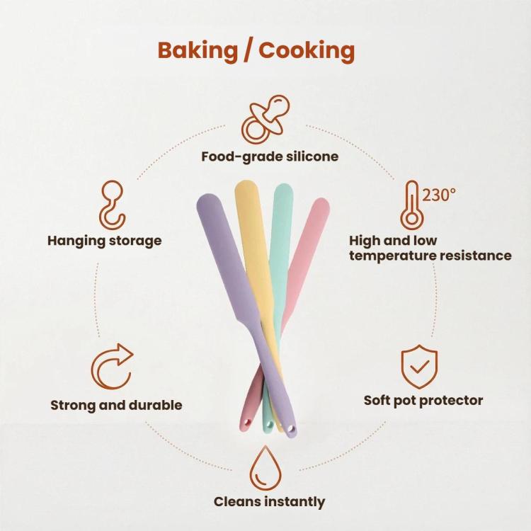 Spatola multifunzionale in silicone per alimenti