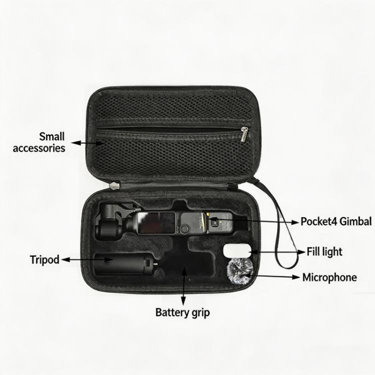 Custodia rigida per DJI Osmo Pocket 4 in pelle PU