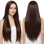 Parrucca lunga liscia da cosplay 80 cm con riga centrale