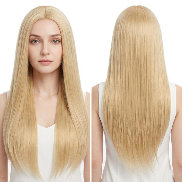 Parrucca lunga liscia da cosplay 80 cm con riga centrale