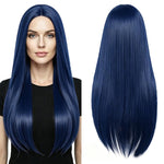 Parrucca lunga liscia da cosplay 80 cm con riga centrale