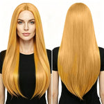Parrucca lunga liscia da cosplay 80 cm con riga centrale