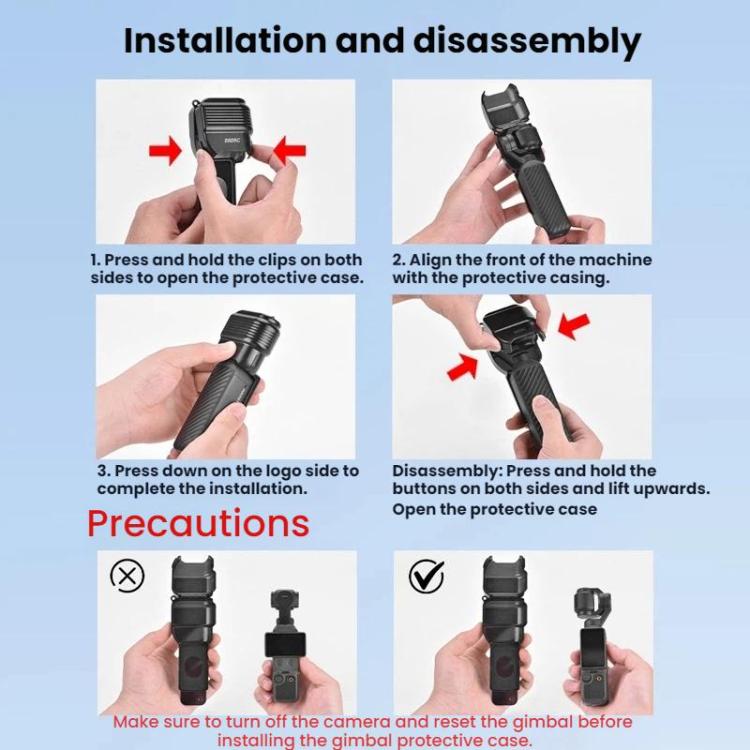 Custodia protettiva per DJI Osmo Pocket 4 con copriobiettivo