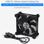 Ventola di raffreddamento silenziosa USB 5V 120 mm PWM