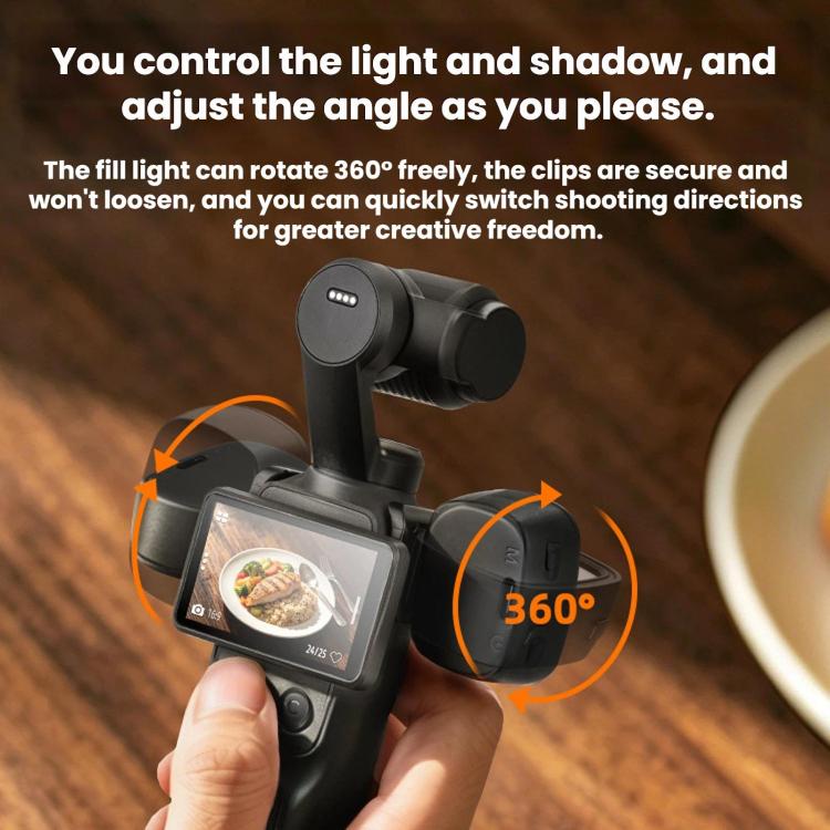 Luce di riempimento magnetica per DJI Osmo Pocket 3 e 4