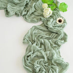 Runner da tavola in crepe garza plissettata 90x180cm