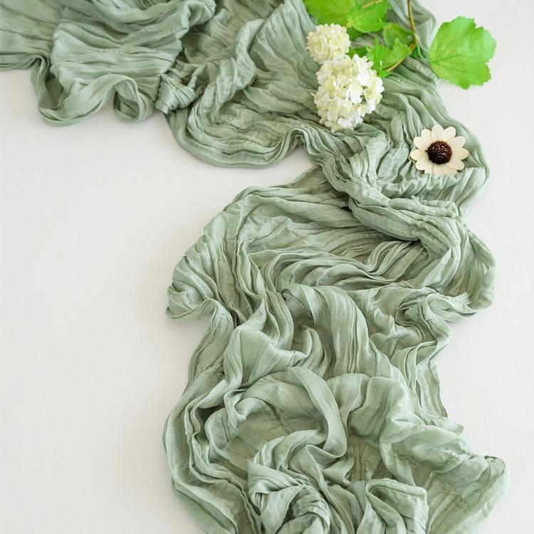 Runner da tavola in crepe garza plissettata 90x180cm