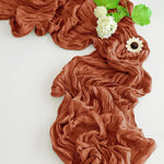 Runner da tavola in crepe garza plissettata 90x180cm