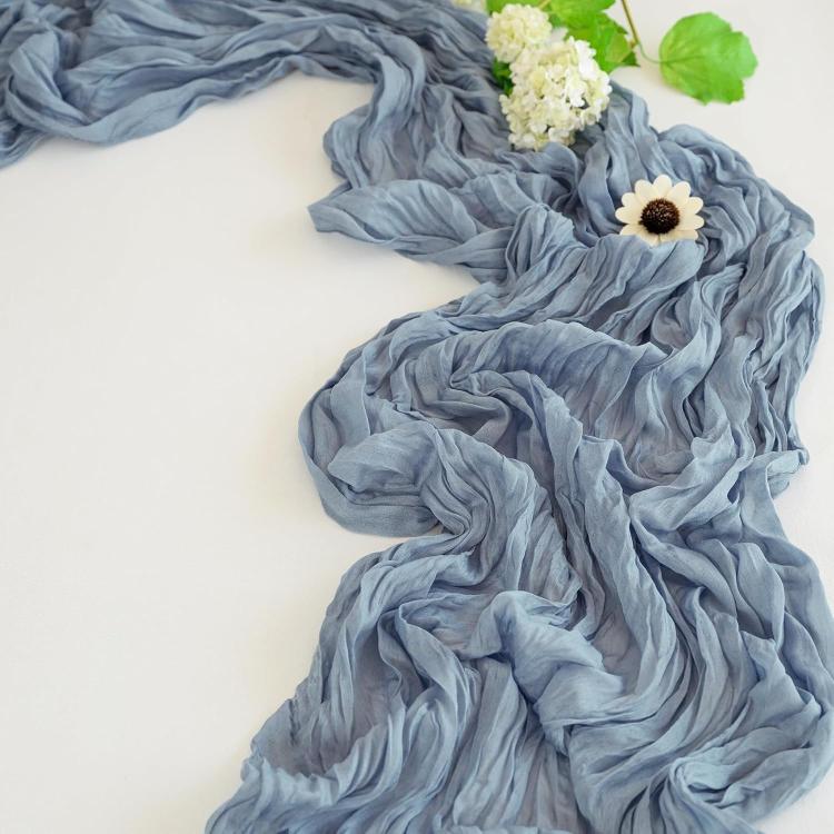 Runner da tavola in crepe garza plissettata 90x180cm