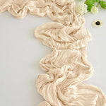 Runner da tavola in crepe garza plissettata 90x180cm
