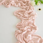 Runner da tavola in crepe garza plissettata 90x180cm