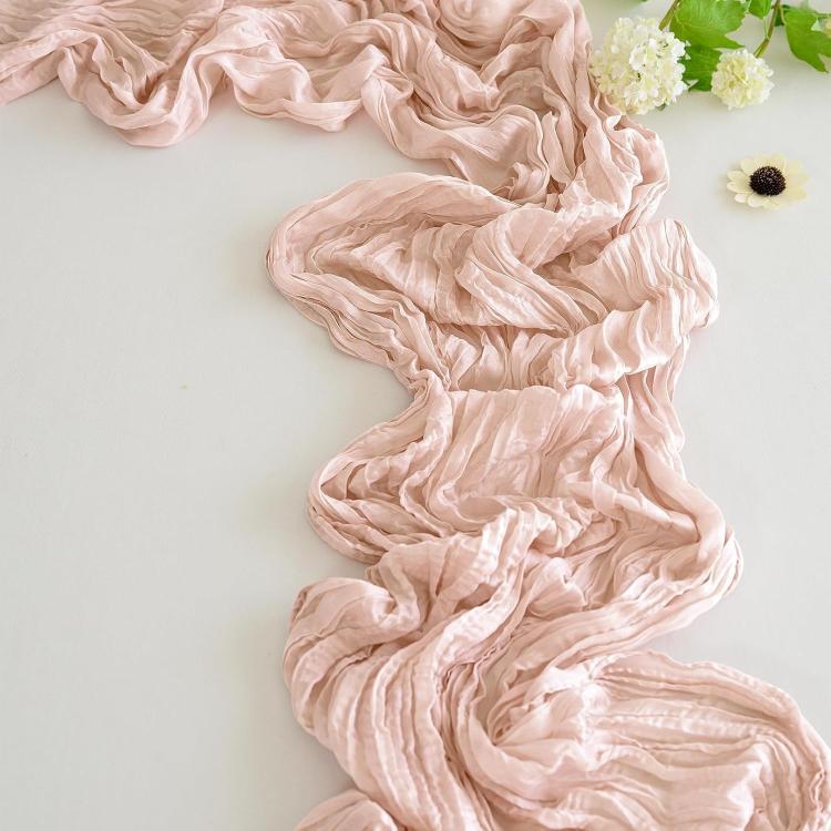 Runner da tavola in crepe garza plissettata 90x180cm