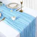 Runner da tavola in crepe garza plissettata 90x180cm