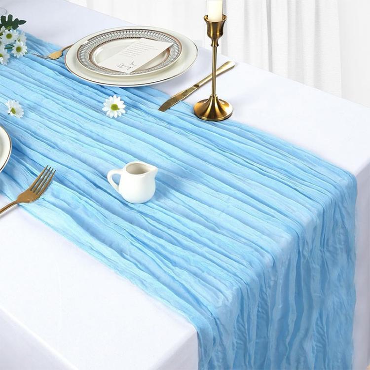 Runner da tavola in crepe garza plissettata 90x180cm