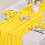 Runner da tavola in crepe garza plissettata 90x180cm