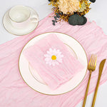 Runner da tavola in crepe garza plissettata 90x180cm