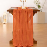 Runner da tavola in crepe garza plissettata 90x180cm