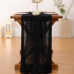 Runner da tavola in crepe garza plissettata 90x180cm