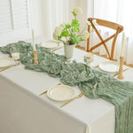 Runner da tavola in crepe garza plissettata 90x180cm